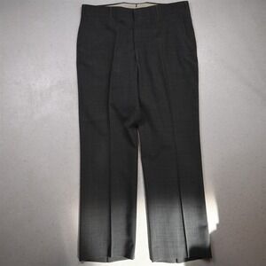 Vtg USA Made 33x29 Gray Wool Flat Front 80s Wool Classic Mens Pants